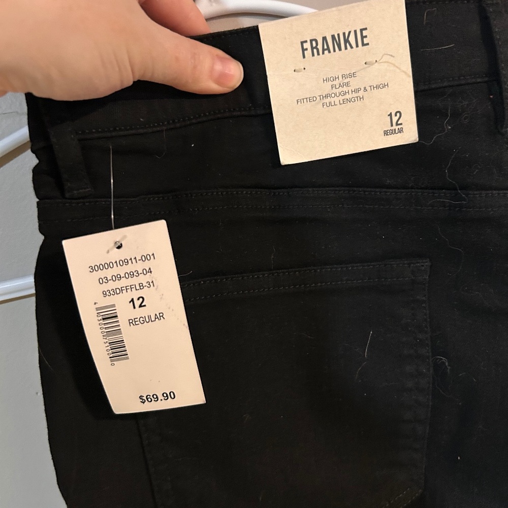Frankie black fit and flare jeans